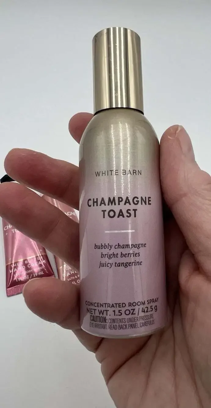 NEW Set Of 3 Bath Body Works Champagne Toast (2) Hand Cream And Room Spray 1.5oz